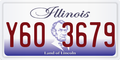 IL license plate Y603679