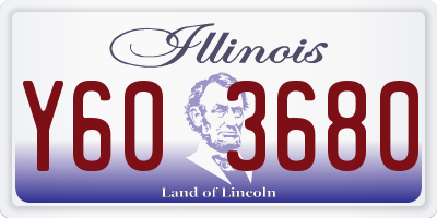 IL license plate Y603680