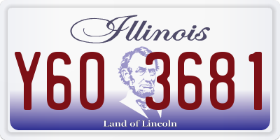 IL license plate Y603681