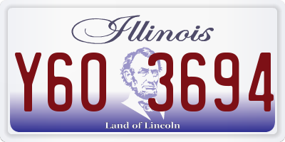 IL license plate Y603694