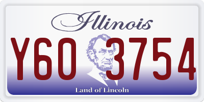 IL license plate Y603754