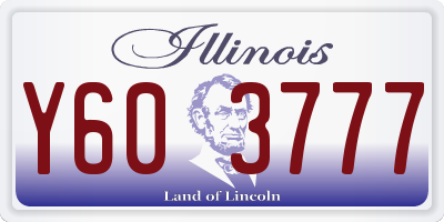 IL license plate Y603777