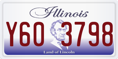 IL license plate Y603798