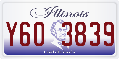 IL license plate Y603839