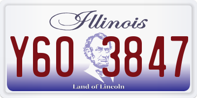 IL license plate Y603847