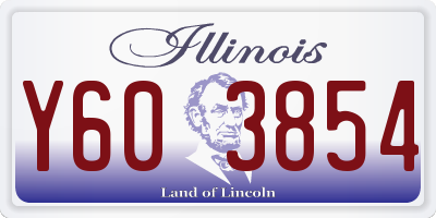 IL license plate Y603854