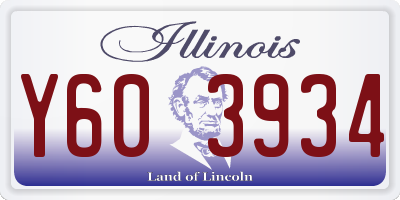 IL license plate Y603934