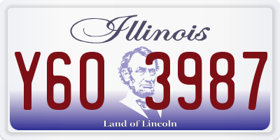 IL license plate Y603987