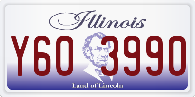 IL license plate Y603990