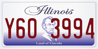 IL license plate Y603994