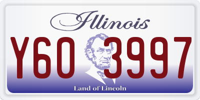 IL license plate Y603997