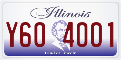 IL license plate Y604001