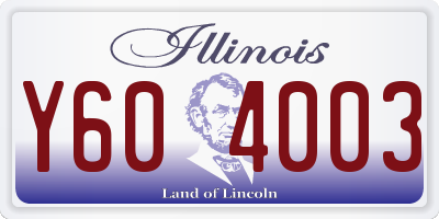 IL license plate Y604003
