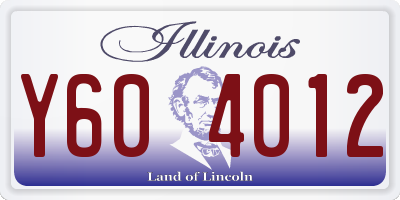 IL license plate Y604012