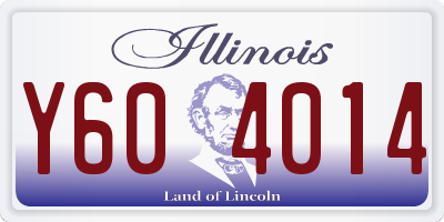IL license plate Y604014