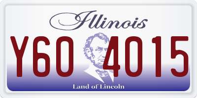 IL license plate Y604015