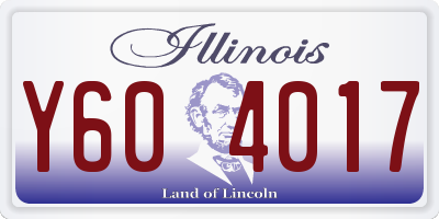 IL license plate Y604017