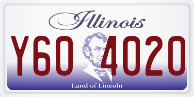 IL license plate Y604020