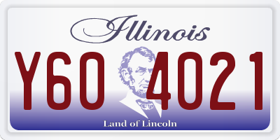 IL license plate Y604021