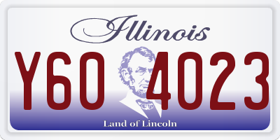 IL license plate Y604023