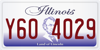 IL license plate Y604029