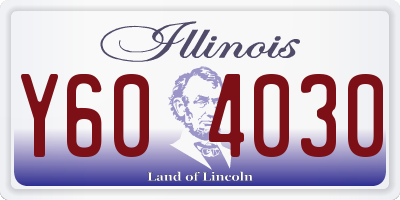IL license plate Y604030