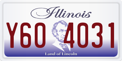 IL license plate Y604031