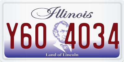 IL license plate Y604034