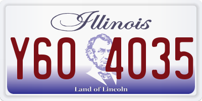 IL license plate Y604035