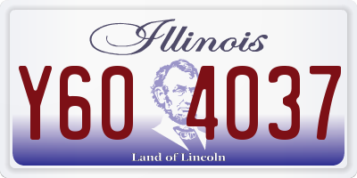 IL license plate Y604037