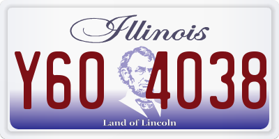 IL license plate Y604038