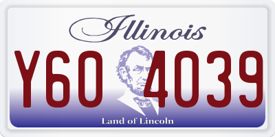IL license plate Y604039