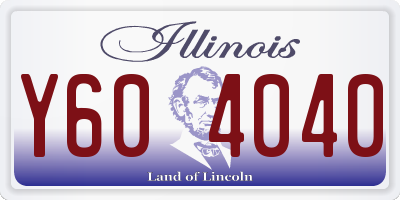 IL license plate Y604040