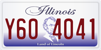 IL license plate Y604041