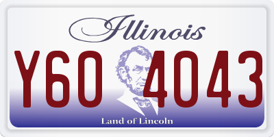 IL license plate Y604043