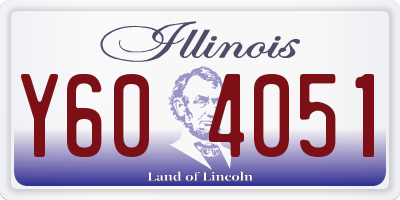 IL license plate Y604051