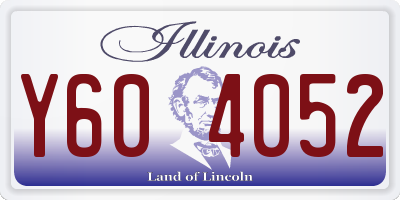 IL license plate Y604052