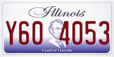 IL license plate Y604053