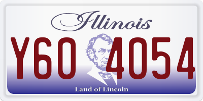 IL license plate Y604054