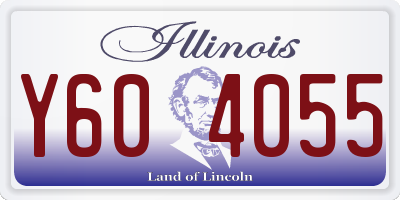 IL license plate Y604055