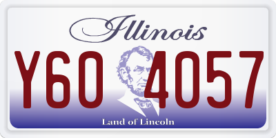 IL license plate Y604057