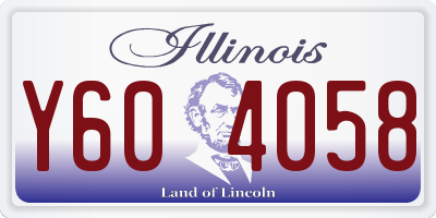 IL license plate Y604058