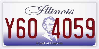 IL license plate Y604059