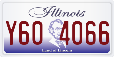 IL license plate Y604066