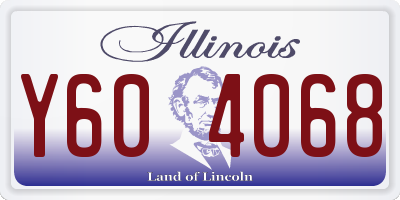 IL license plate Y604068