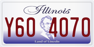 IL license plate Y604070