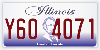 IL license plate Y604071