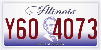 IL license plate Y604073