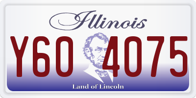 IL license plate Y604075