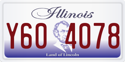 IL license plate Y604078
